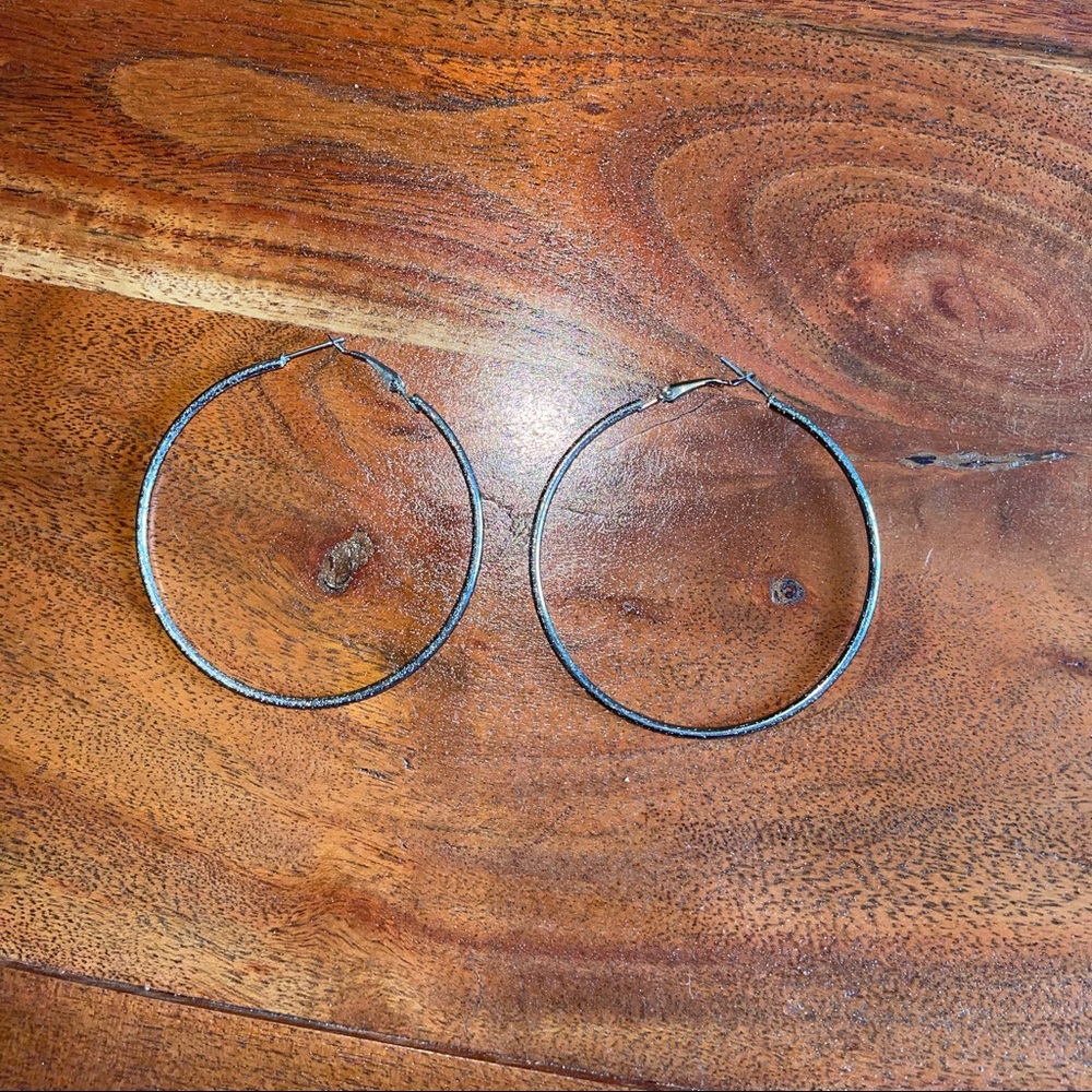 Silver hoop earrings